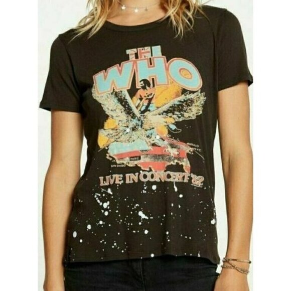 Chaser Gray Graphic Tee THE WHO Live in Concert 82 - Picture 1 of 8